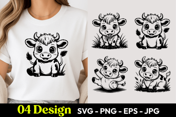 Cute Happy Calf SVG PNG: A Versatile Resource for Designers and Creators