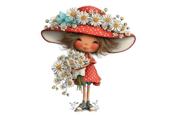 Cute Summer Girl Watercolor Clipart: A Creative Must-Have for Design Enthusiasts