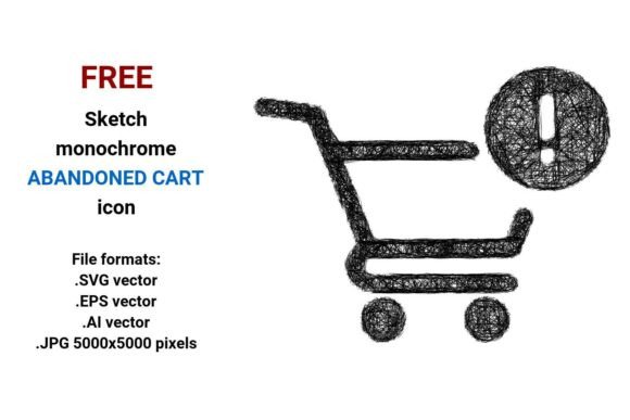 FREE Sketch Abandoned Cart Icon