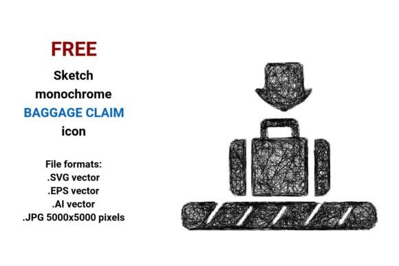 FREE Sketch Baggage Claim Icon: A Versatile Resource for Designers and Developers