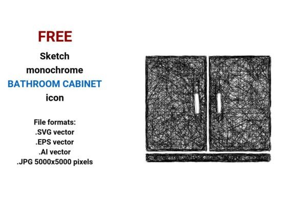 FREE Sketch Bathroom Cabinet Icon: A Versatile Tool for Design and Functionality