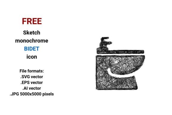 FREE Sketch Bidet Icon: A Strategic Asset for Modern UI Design and Sustainable Hygiene Communication