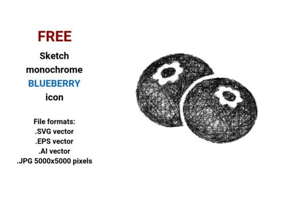 FREE Sketch Blueberry Icon: A Versatile Resource for Designers and Creators