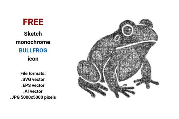 Free Sketch Bullfrog Icon