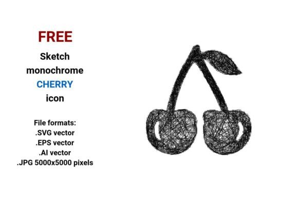 Free Sketch Cherry Icon: A Versatile Design Asset