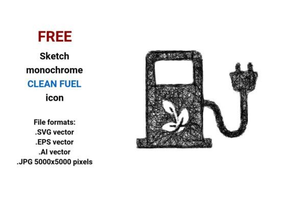 FREE Sketch Clean Fuel Icon