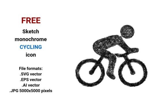 FREE Sketch Cycling Icon: A Versatile Tool for Designers and Creators