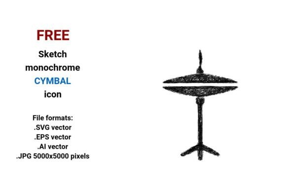 FREE Sketch Cymbal Icon: Minimal, Scalable, and Ready for Real Creative Work