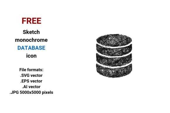 FREE Sketch Database Icon: A Modern Design Asset for Creativity and Functionality