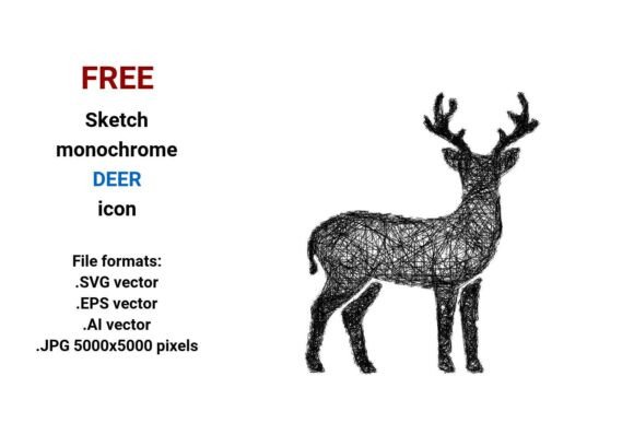 Free Sketch Deer Icon