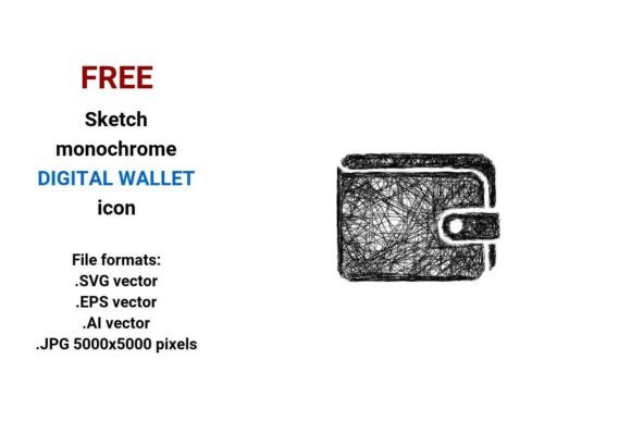 FREE Sketch Digital Wallet Icon