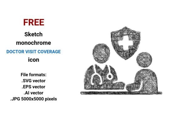 Free Sketch Doctor Visit Coverage Icon