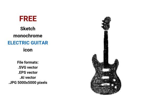 FREE Sketch Electric Guitar Icon: A Versatile Resource for Designers and Creators