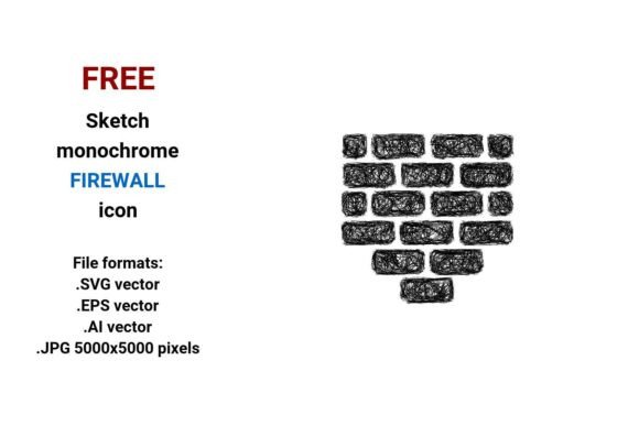 FREE Sketch Firewall Icon: A Versatile Tool for Network Security Design