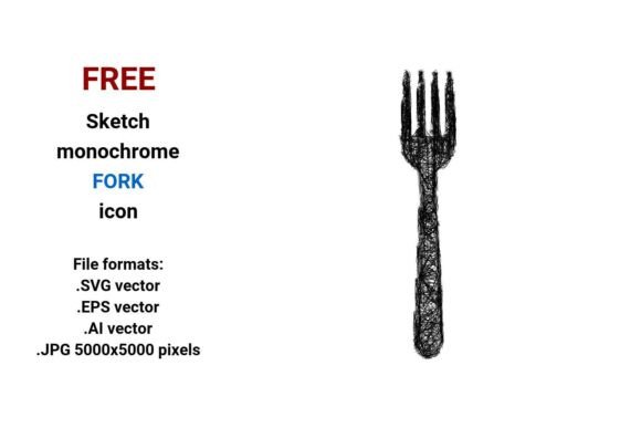 Free Sketch Fork Icon