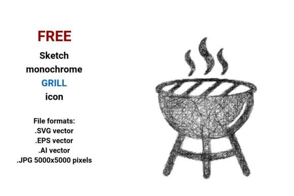 Free Sketch Grill Icon