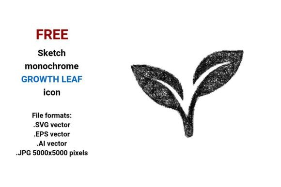 FREE Sketch Growth Leaf Icon: A Versatile Resource for Designers and Creators