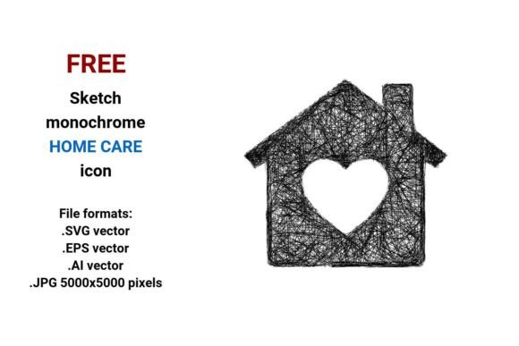 FREE Sketch Home Care Icon: A Versatile Design Resource for Modern Projects