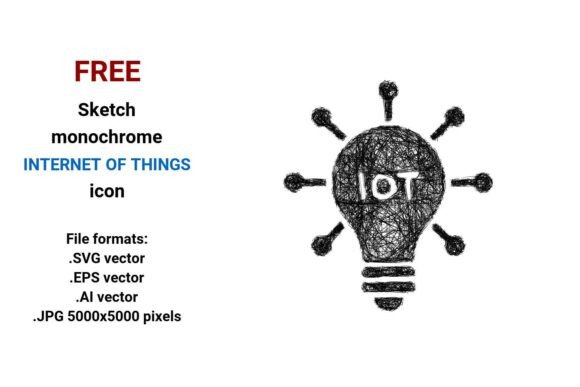 FREE Sketch Internet of Things Icon and FREE Sketch Black and White Internet of Things Icon