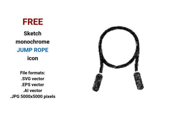 FREE Sketch Jump Rope Icon: A Versatile Resource for Designers and Creators