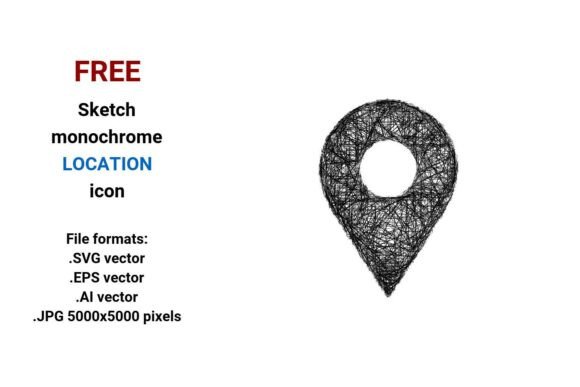 FREE Sketch Location Icon: A Versatile Design for Modern UI Needs
