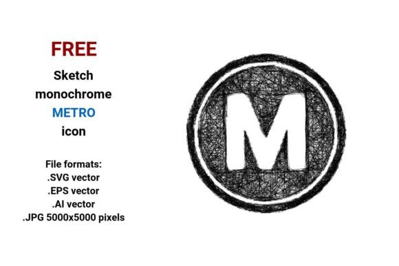Free Sketch Metro Icon for Designers