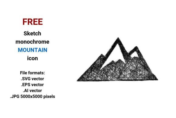 FREE Sketch Mountain Icon: Simple, Scalable, and Ready for Real Projects