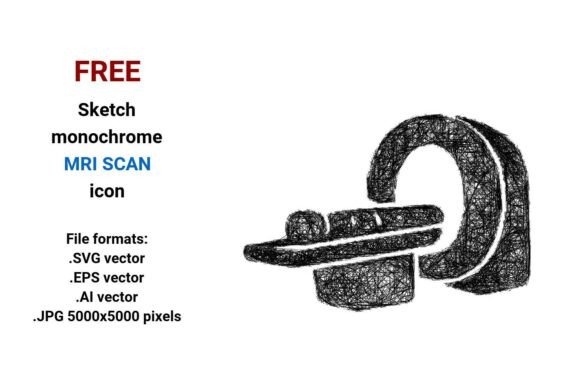 FREE Sketch MRI Scan Icon: Scalable, Expressive Vector Assets for Medical and Digital Design
