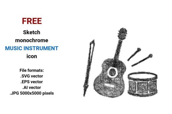 FREE Sketch Music Instrument Icon