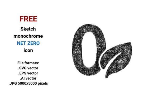 FREE Sketch Net Zero Icon