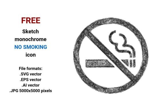 FREE Sketch No Smoking Icon: A Versatile Design Element for Modern Use