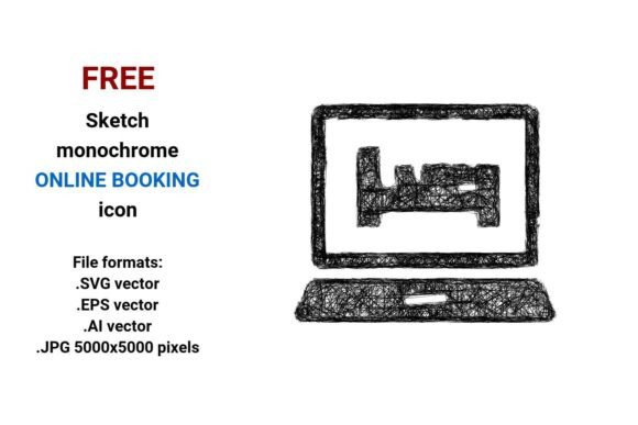 Free Sketch Online Booking Icon