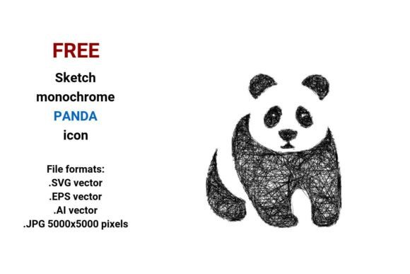 FREE Sketch Panda Icon: Hand-Drawn & Scalable