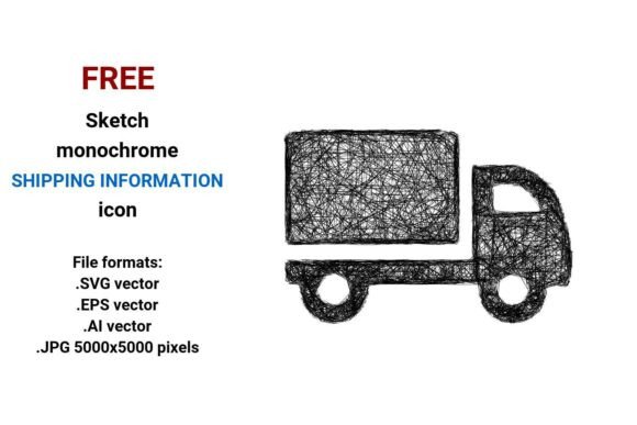 Free Sketch Shipping Information Icon