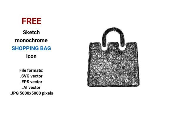 FREE Sketch Shopping Bag Icon: A Practical, Scalable Asset for Designers and Brands