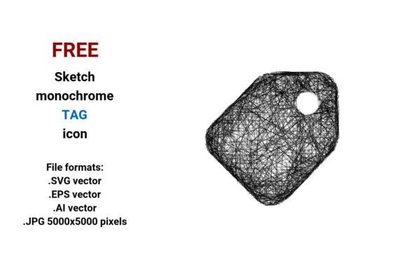 Free Sketch Tag Icon