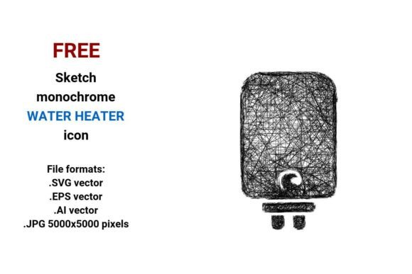 FREE Sketch Water Heater Icon: A Versatile Vector Toolkit for Designers and Developers