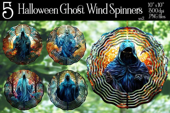 Halloween Ghost Wind Spinners, S2: A Versatile Design for Creative Projects