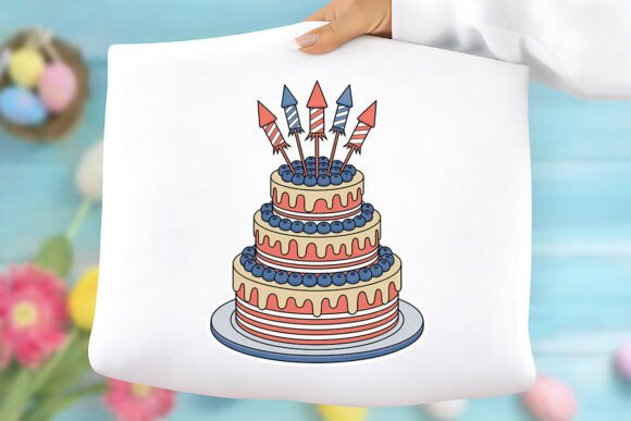 Patriotic Celebration Cake PNG