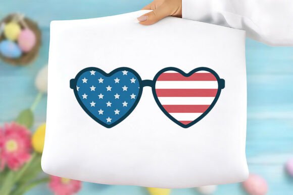 Patriotic Heart Sunglasses PNG: A Versatile Design for Creative Projects