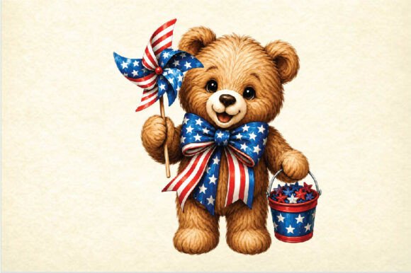 Patriotic Teddy Bear Clipart: A Versatile Asset for Creative Projects