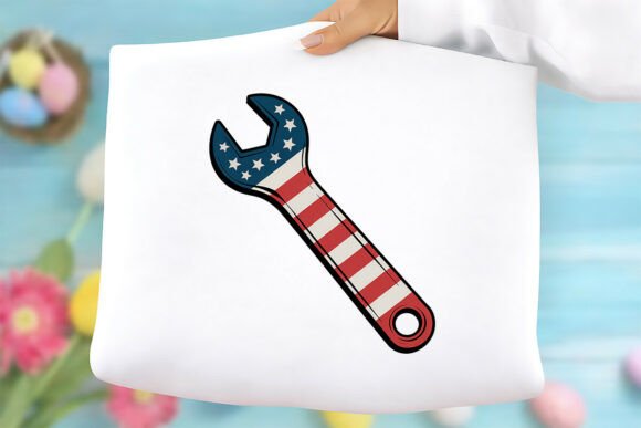 Patriotic Wrench PNG: A Versatile Design for Creative and Commercial Use