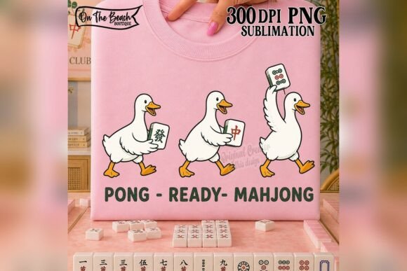 Pong Ready Mahjong PNG Funny Three Ducks