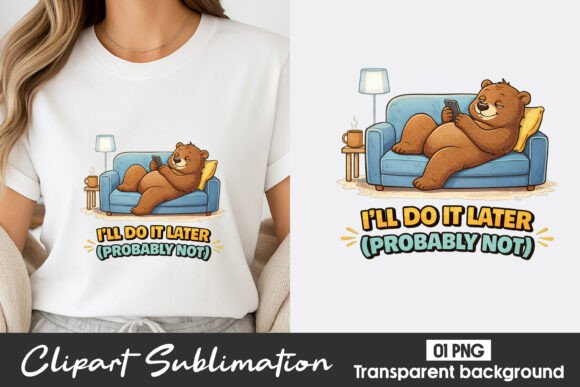 Procrastination Bear Clipart PNG: A Playful, Practical Design Asset for Creators