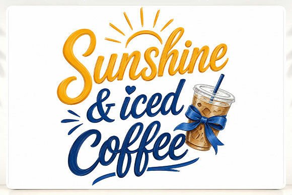 Sunshine & Sip: Why the Iced Coffee Sunshine Quote PNG Is a Creative Must-Have