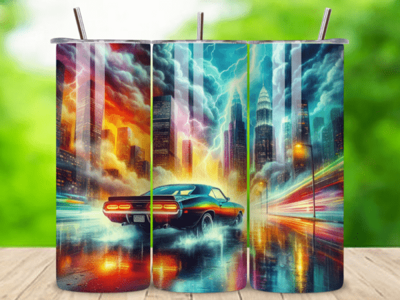 Vintage Classic Car Tumbler Wrap V.1